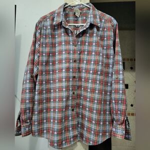 Vintage Koret City Blues Button Down Plaid Long Sleeve Size XL